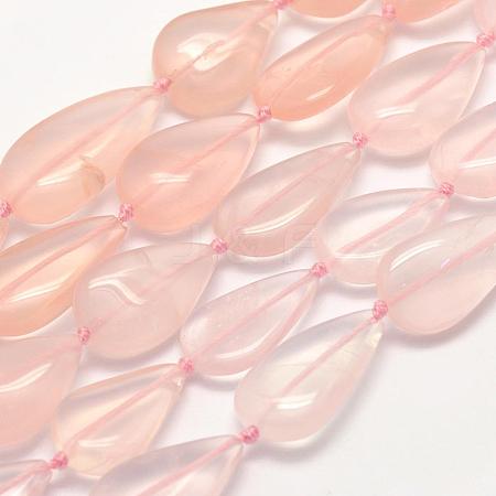 Natural Rose Quartz Beads Strands G-G695-09-1