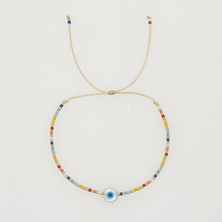 Simple Glass Seed Beads Braided Bead Bracelets OR6638-3-1