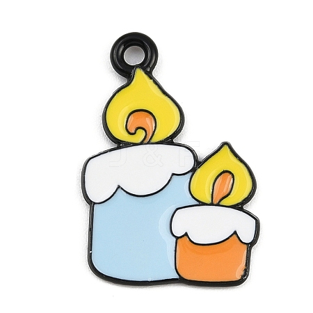 Halloween Alloy Enamel Pendants ENAM-P259-01G-EB-1
