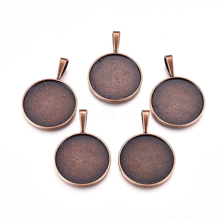 Alloy Pendant Cabochon Settings X-PALLOY-2419-R-FF-1