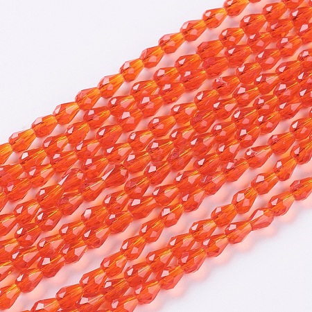 Faceted Glass Beads Strands GLAA-A036-F16-1