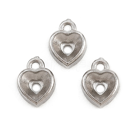 304 Stainless Steel Charm Rhinestone Settings SA-CBAC865-06C-P-1