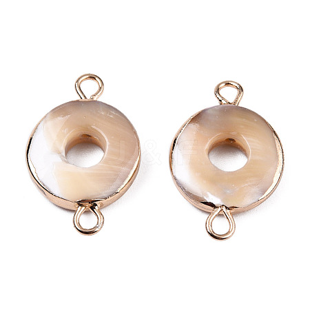 Natural Trochus Shell Connector Charms SSHEL-N037-03-1