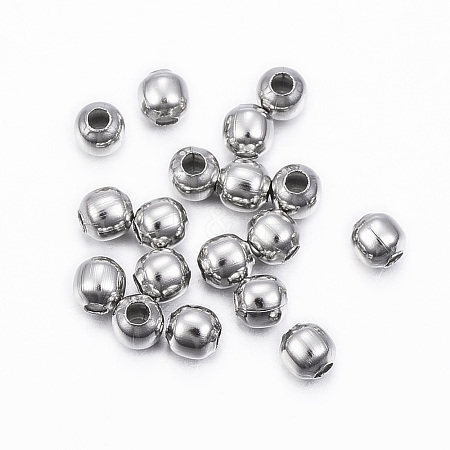 Tarnish Resistant 304 Stainless Steel Beads STAS-H396-A-08P-1