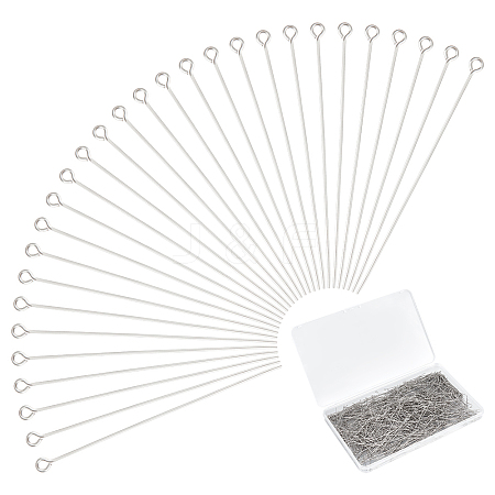 1000Pcs Stainless Steel Eye Pins STAS-UN0058-29-1