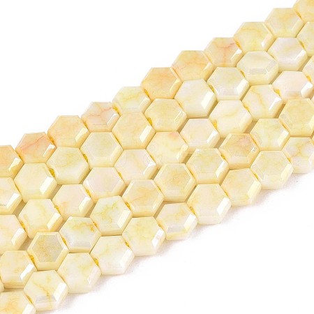 Anti-Tarnish Electroplate Glass Beads Strands GLAA-T028-6mm-02F-1