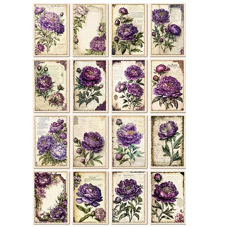 32Pcs Flower Scrapbook Paper Pads PW-WG20680-02-1