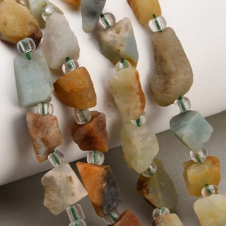 Natural Flower Amazonite Beads Strands GG-CBA0B77-A24-02-1