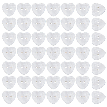 50Pcs 2-Hole Natural Shell Buttons BUTT-AR0001-24-1