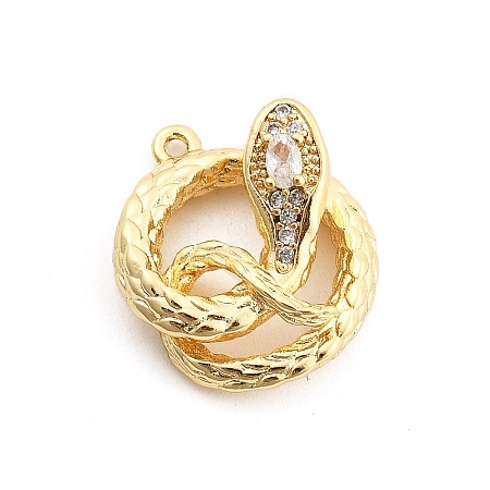 Brass Micro Pave Cubic Zirconia Pendants KK-M321-01G-G01-1