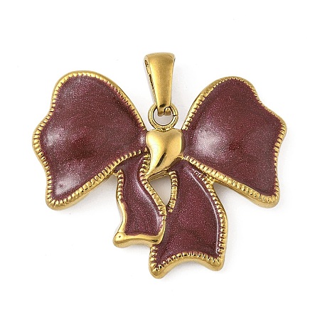 304 Stainless Steel Enamel Pendants STAS-P408-17C-G-1