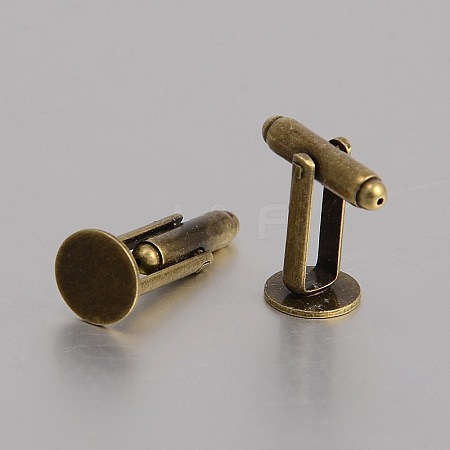 Brass Cuff Button KK-J184-12AB-NF-1