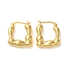 Rack Plating Brass Small Puffy Square Hoop Earrings EJEW-L224-71G-1