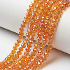 Electroplate Transparent Glass Beads Strands EGLA-A034-T3mm-H12-1