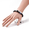 2Pcs 2 Style Magnetic Alloy Heart Charm Bracelets Set BJEW-TA00165-3