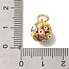 Brass Enamel Charms KK-K389-047G-3