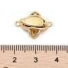 Brass Micro Pave Clear Cubic Zirconia Box Clasps KK-C075-22G-3