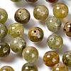100Pcs 8mm Natural Green Garnet Round Beads DIY-LS0002-63-4