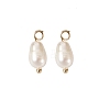 Natural Cultured Freshwater Pearl Charms PALLOY-TAC0037-01-1