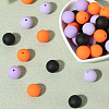 Rubberized Style Imitated Silicone Acrylic Beads MACR-PA0001-06A-04-7
