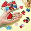 16Pcs 8 Styles Fruits Theme Computerized Embroidery Cloth Iron on Sew on Patches DIY-YW0018-24-4