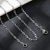 Non-Tarnish 304 Stainless Steel Paperclip Chain Necklace with Lobster Claw Clasps for Men Women NJEW-H205-03P-01-3