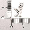 Initial Letter Brass with Cubic Zirconia Charms KK-Q814-26K-P-3