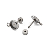 Tarnish Resistant 201 Stainless Steel Stud Earrings Findings STAS-K279-01A-P-1