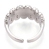 Brass Micro Pave Cubic Zirconia Cup Peg Ring Settings KK-N274-24P-3