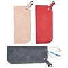 AHADEMAKER 3pcs 3 colors PU Imitation Leather Slip-in Glasses Case AJEW-GA0005-24-3