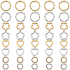 96Pcs 8 Styles Tibetan Style Alloy Bead Frames FIND-SC0008-86-1