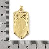 Brass Micro Pave Cubic Zirconia Pendants KK-Q066-17B-G-3