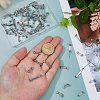 80Pcs Stainless Steel Brooch Base Settings STAS-FH0002-43-3