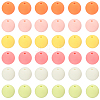 Rubberized Style Imitated Silicone Acrylic Beads MACR-PA0001-06A-03-6