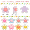 SUNNYCLUE 64Pcs 8 Colors Translucent Resin Cabochons CRES-SC0002-68-2