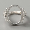 Adjustable Brass Pad Ring Settings KK-WH0045-037S-2