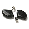 Natural Obsidian Pendants G-Z067-05P-02-2