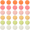 Rubberized Style Imitated Silicone Acrylic Beads MACR-PA0001-06B-03-6