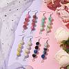 4 Pairs 4 Colors Waxberry Round Acrylic Beaded Dangle Earring Sets EJEW-JE05889-2