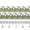 UV Plating Pearlized Glass Pearl Beads Strands GLAA-F128-01B-T21-2