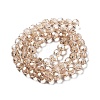 Electroplate Transparent Glass Beads Strands EGLA-A035-T8mm-A22-2