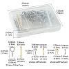 100Pcs 6 Styles 304 Stainless Steel Screw Eye Pin Peg Bails FIND-FS0002-85-4