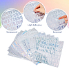 SUPERFINDINGS 12 Sheets 6 Style Rectangle with Number & Letter Holographic Laser Style Vinyl Stickers STIC-FH0001-01-3