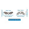 1 Box 200Pcs 10 Styles Wing/Butterfly Tibetan Style Alloy Beads TIBEB-TA0001-25-5