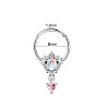 316L Surgical Stainless Steel Pave Cubic Zirconia Nipple Rings WG68FB4-04-1