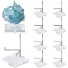 Stainless Steel Crystal Ball Display Holder with Square Clear Acrylic Bases LS-AJEW-WH0695-152P-B-1