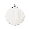 Natural White Shell Pendants BSHE-C004-05-3