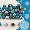  Round Natural Apatite Beads Strands G-NB0003-83-3