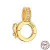 925 Sterling Silver Micro Pave Clear Cubic Zirconia Twister Clasps STER-K176-13G-2
