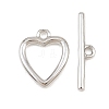 Heart Brass Toggle Clasps KK-G548-43P-03-3